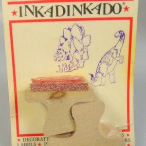 Dinosaur Rubber Stamp stegosaurus brontosaurus